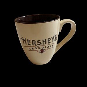 Hershey's Chocolate Cream & Brown Coffee Cup Mug Hot Chocolate Galerie Brand